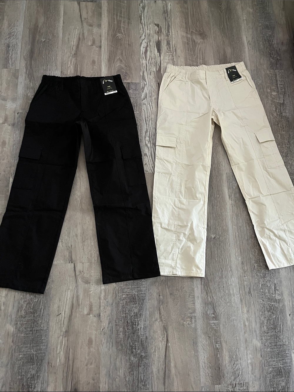 art class Kids Cargo Pants Twin-Pack in Black & Cream